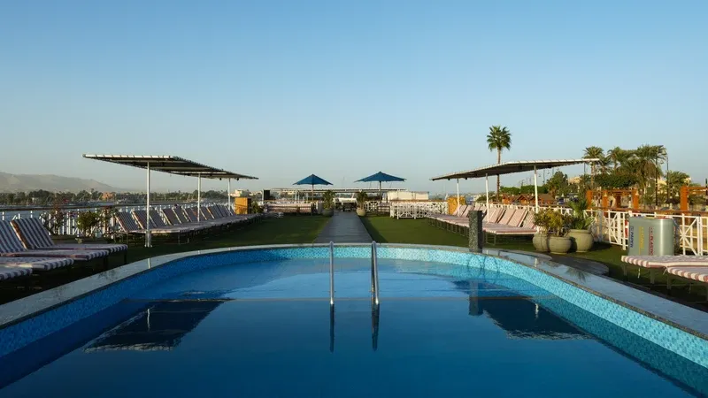 Sun deck of the Royal Beau Rivage Nile cruise